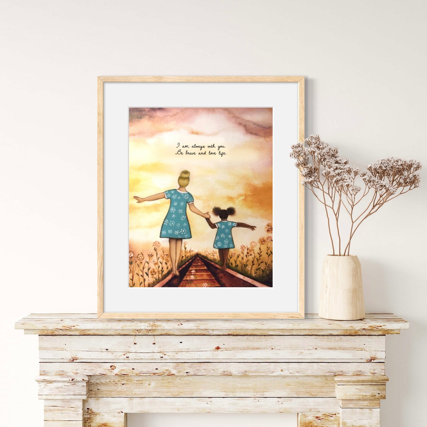Life's Tracks Print with Custom Quote