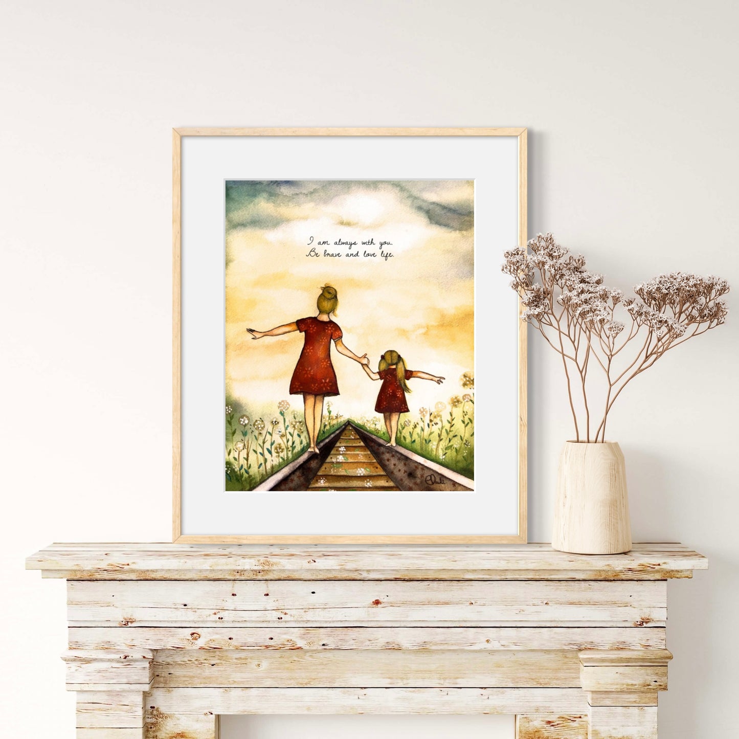 Life's Tracks Print with Custom Quote