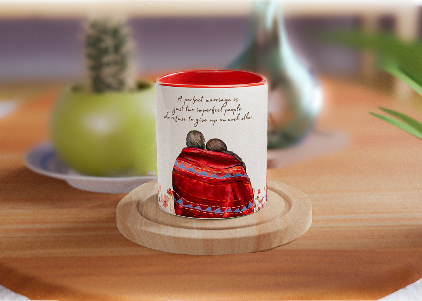 Red Couple's Mug with quote.